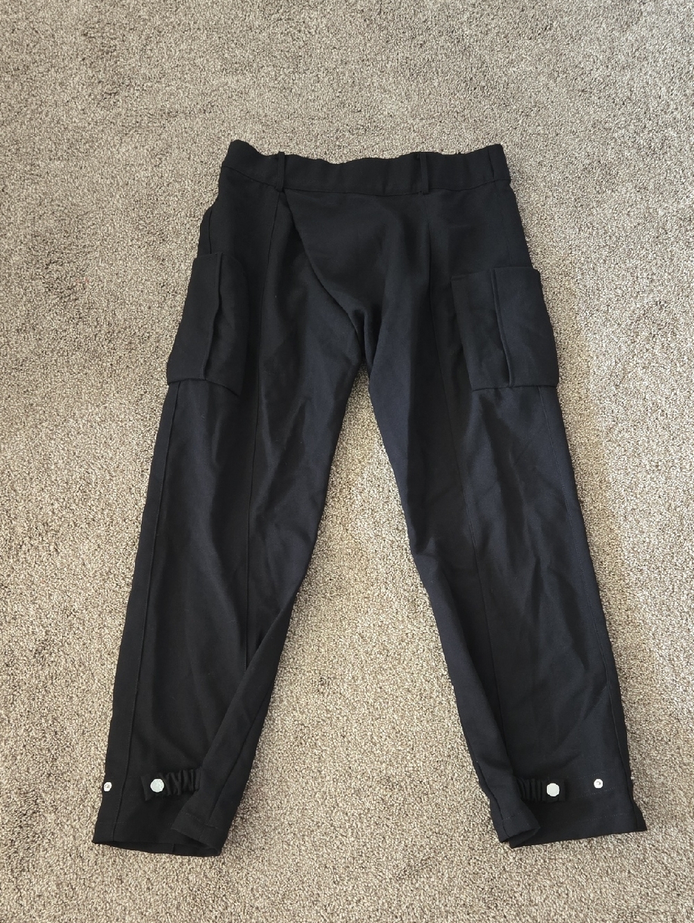Orttu Men's Black Cargo Dress Pants